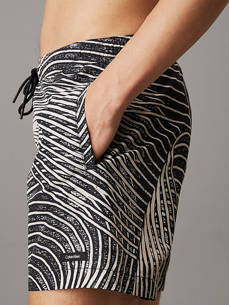Calvin Klein Siyah Renkli Erkek Medium Drawstring Deniz Şortu