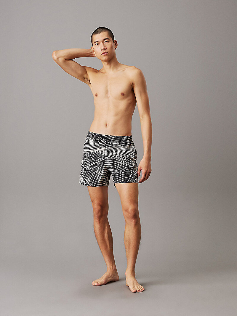 Calvin Klein Siyah Renkli Erkek Medium Drawstring Deniz Şortu