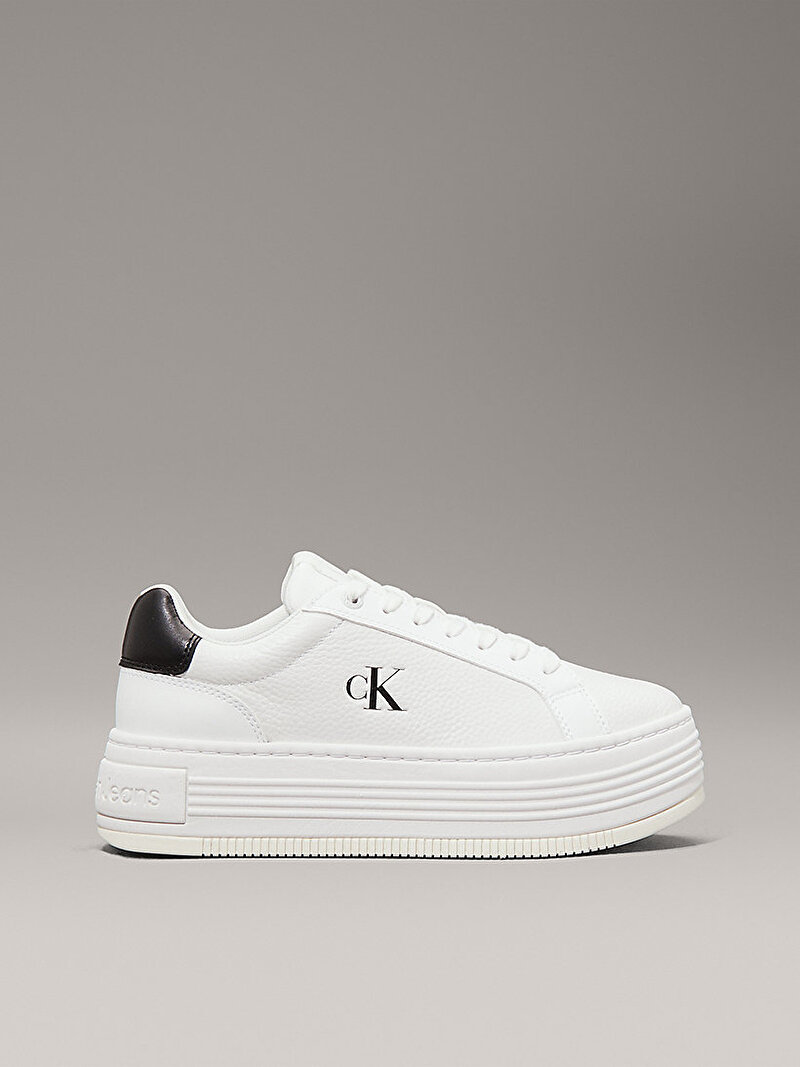 Calvin Klein Beyaz Renkli Kadın Bold Flatf Low Lace Sneaker