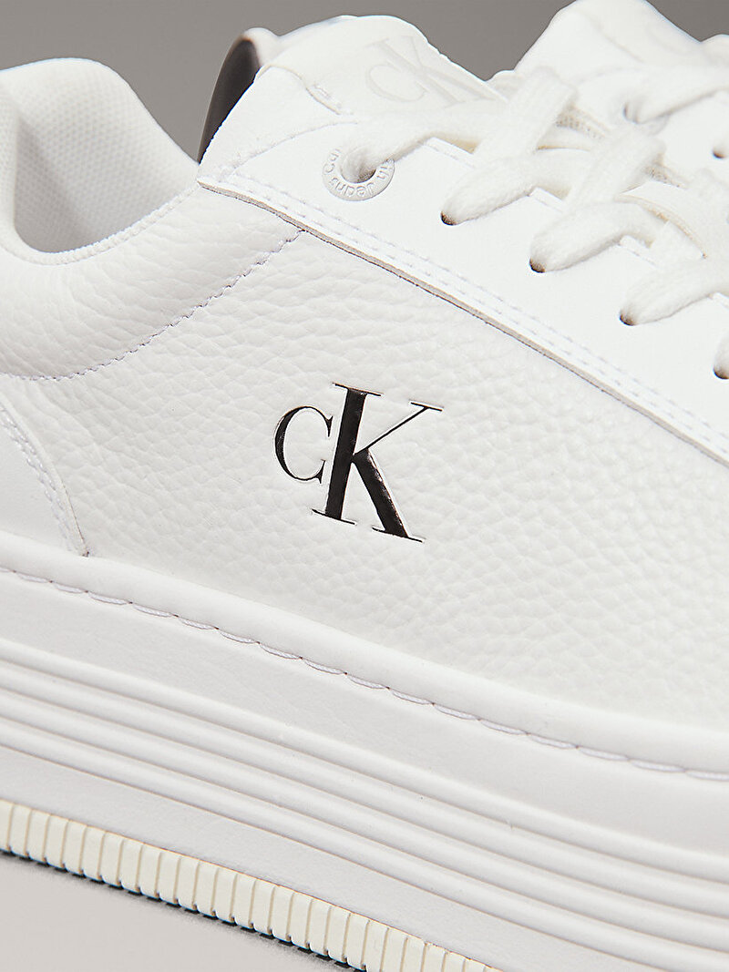 Calvin Klein Beyaz Renkli Kadın Bold Flatf Low Lace Sneaker