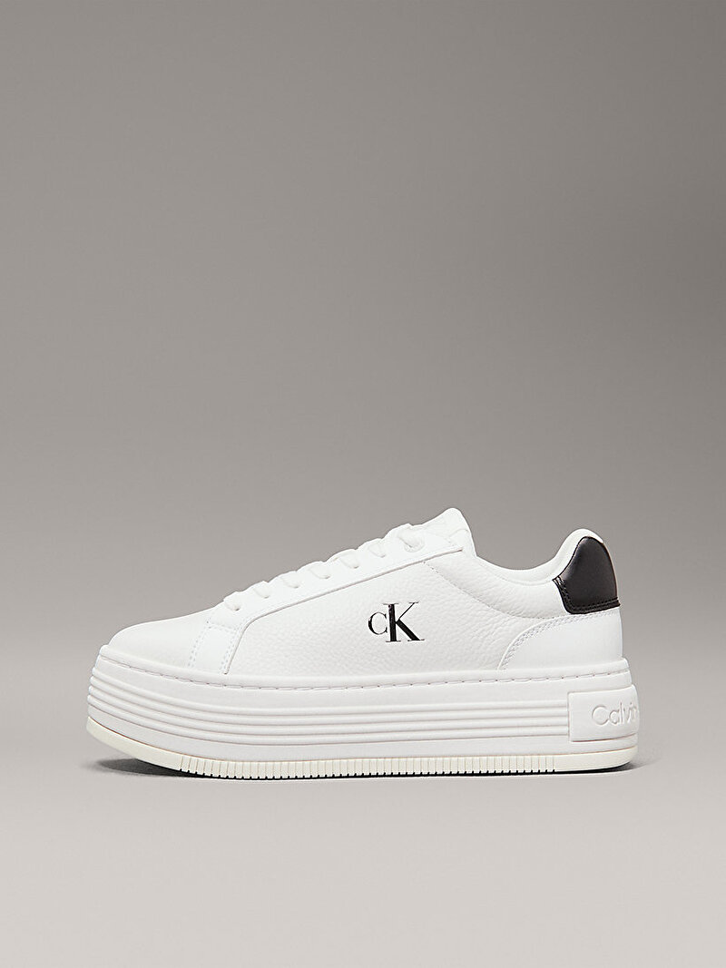 Calvin Klein Beyaz Renkli Kadın Bold Flatf Low Lace Sneaker