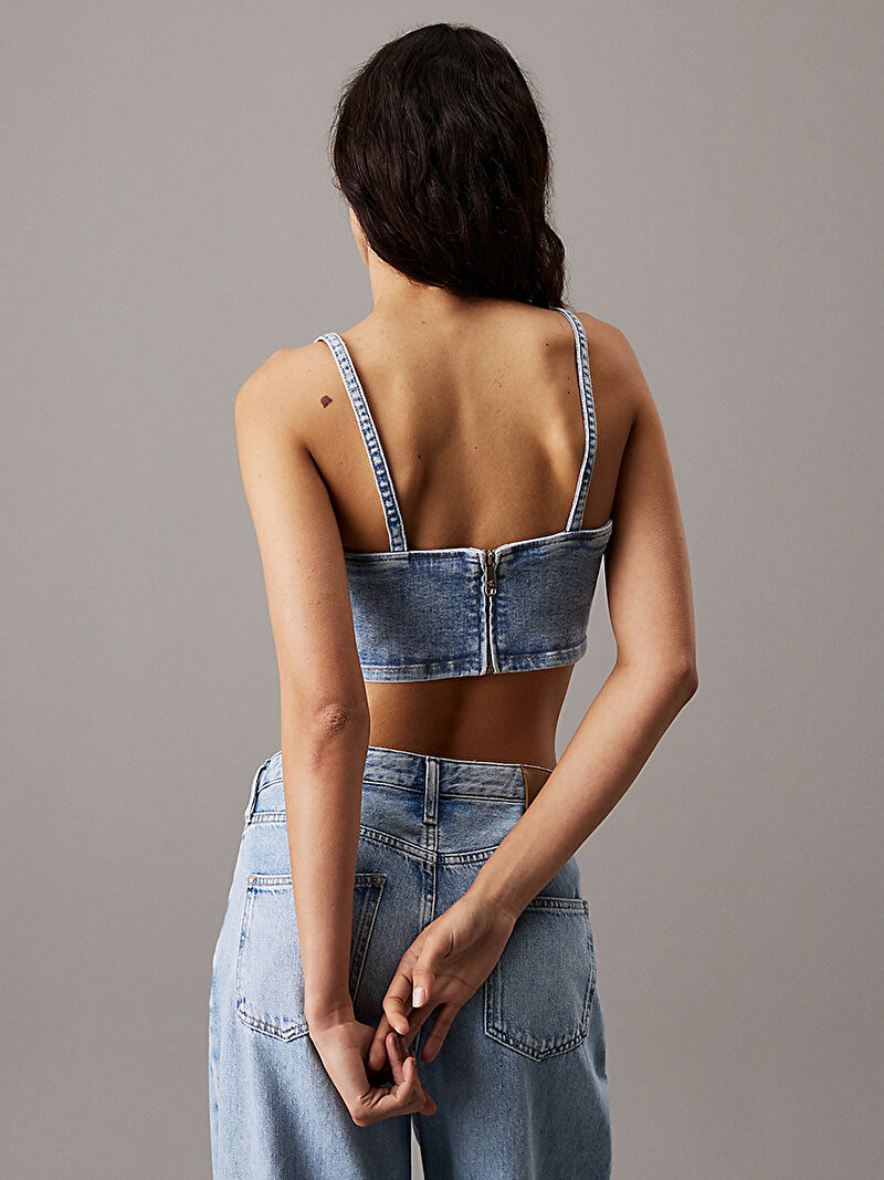 Calvin Klein Mavi Renkli Kadın Denim Bralet