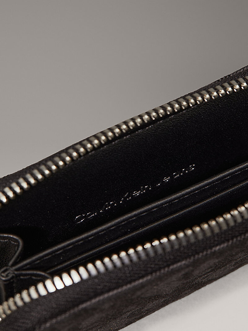 Calvin Klein Siyah Renkli Kadın Logo Jacquard Medium Cüzdan