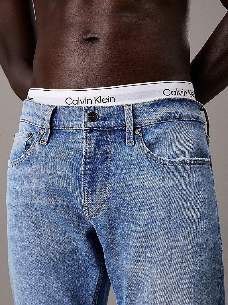 Calvin Klein Mavi Renkli Erkek Slim Light Blue Jean Pantolon