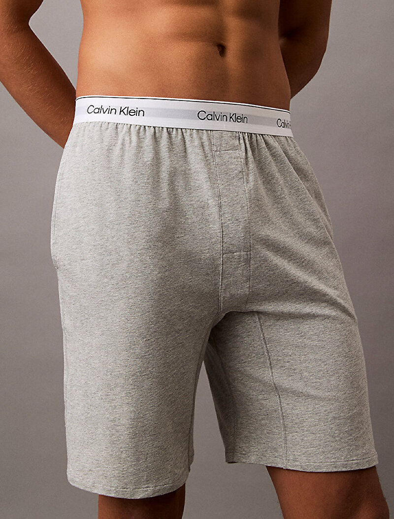 Calvin Klein Gri Renkli Erkek Şort Pijama Altı