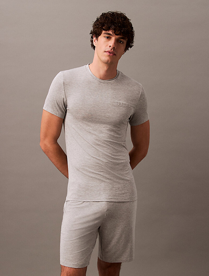 Calvin Klein Gri Renkli Erkek Modal Şort Pijama Altı