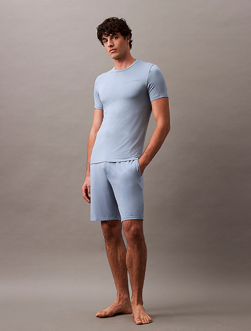 Calvin Klein Mavi Renkli Erkek Şort Pijama Altı