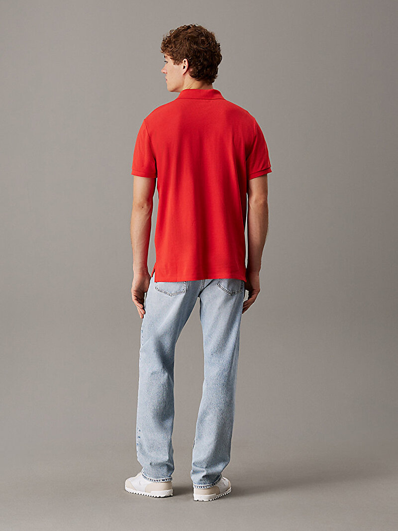 Calvin Klein Kırmızı Renkli Erkek Ss Monogram Pique Polo T-shirt