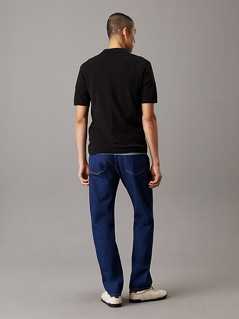 Calvin Klein Siyah Renkli Erkek Knitted Supima Cotton Polo T-shirt