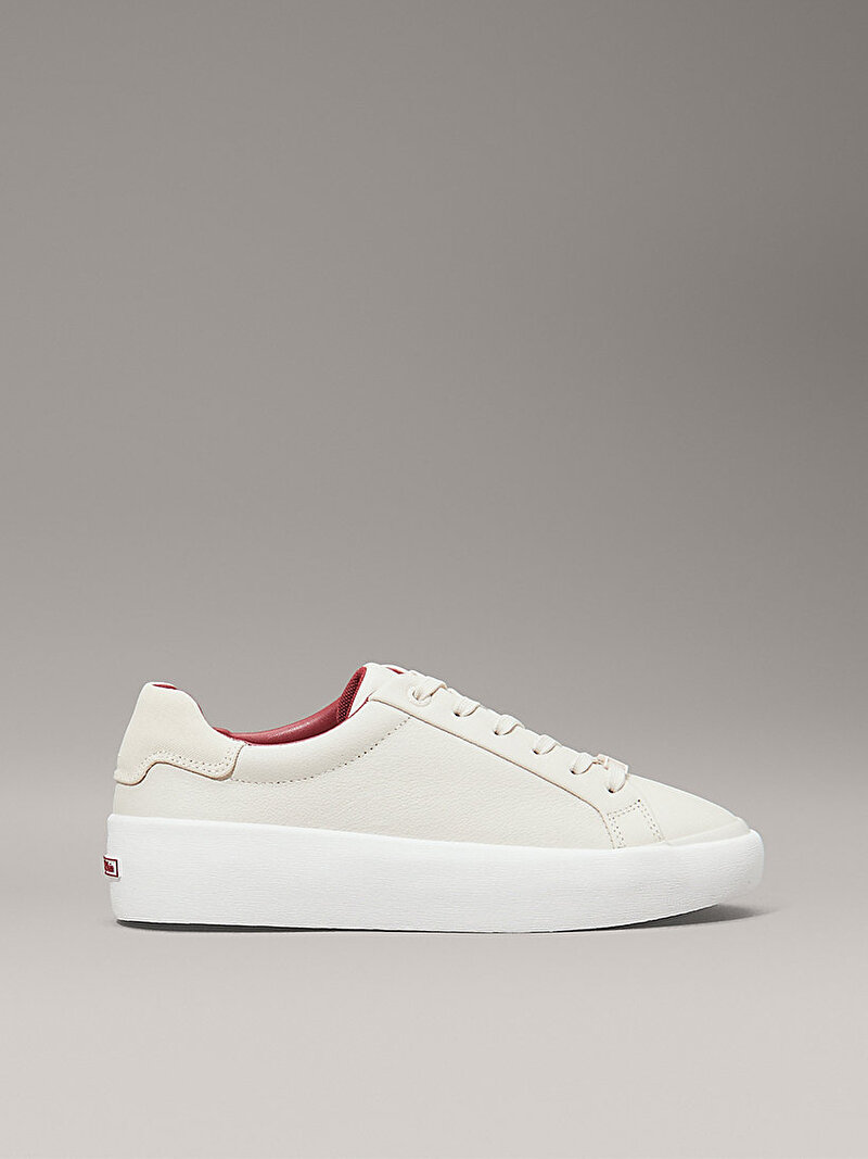 Calvin Klein Ekru Renkli Kadın Vulc Lace Up Sneaker