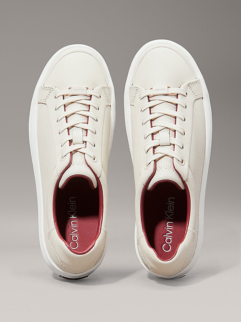Calvin Klein Ekru Renkli Kadın Vulc Lace Up Sneaker