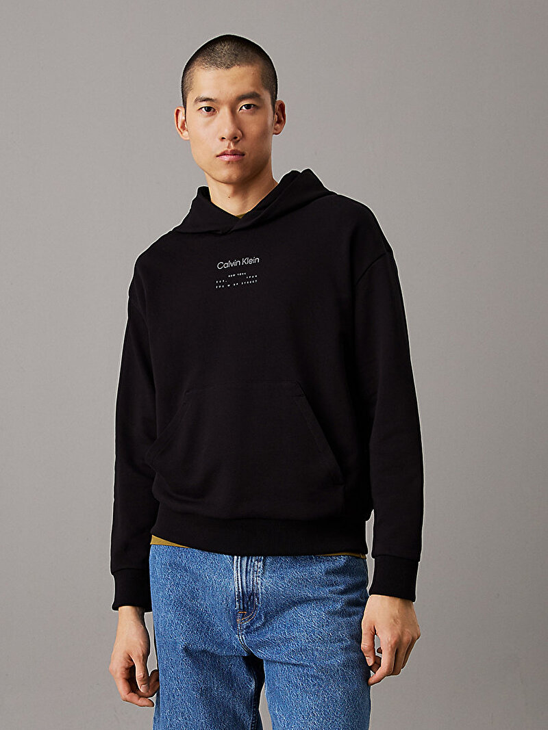 Erkek Raised Editorial Logo Sweatshirt