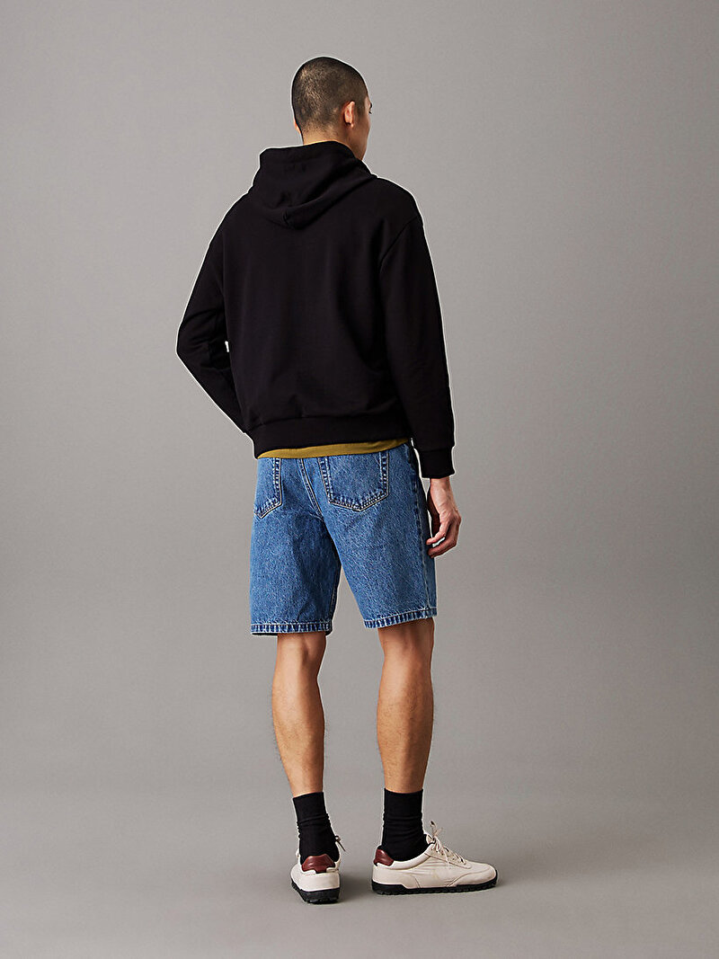 Calvin Klein Siyah Renkli Erkek Raised Editorial Logo Sweatshirt