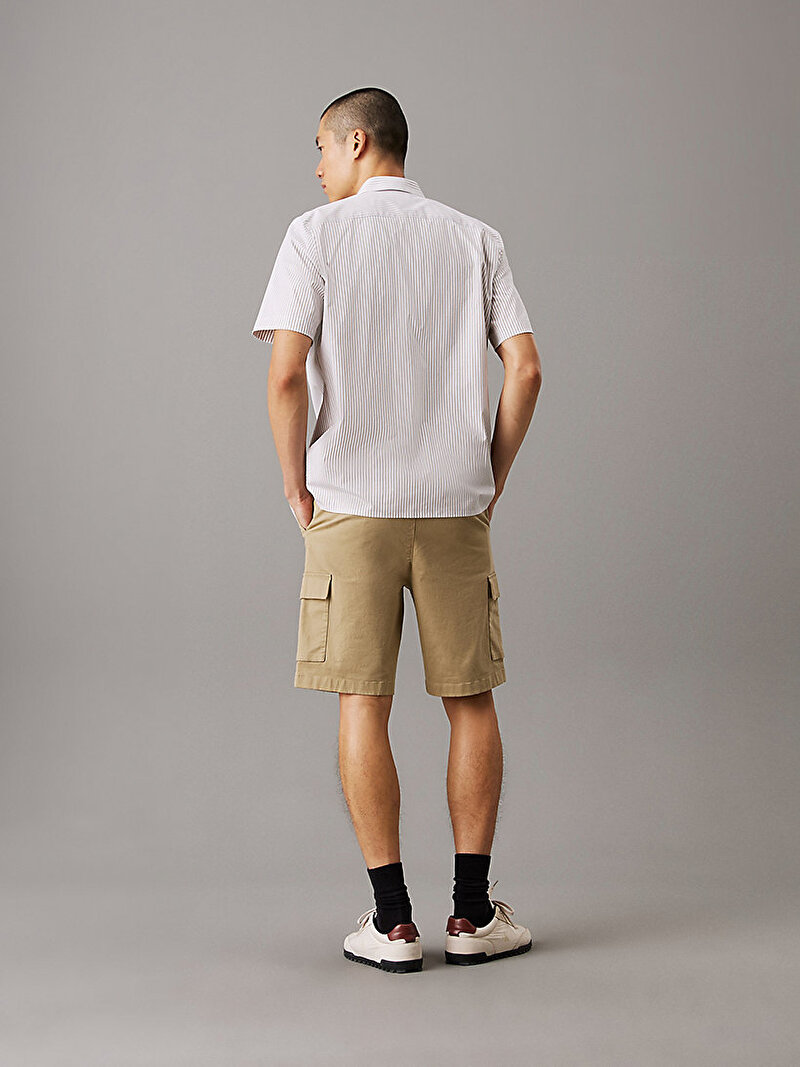 Calvin Klein Bej Renkli Erkek Modern Twill Cargo Şort