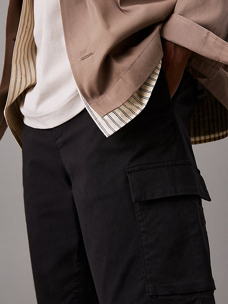 Calvin Klein Siyah Renkli Erkek Modern Twill Cargo Şort