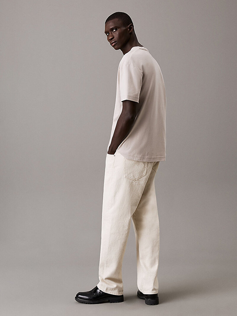 Calvin Klein Bej Renkli Erkek Tech Interlock T-shirt