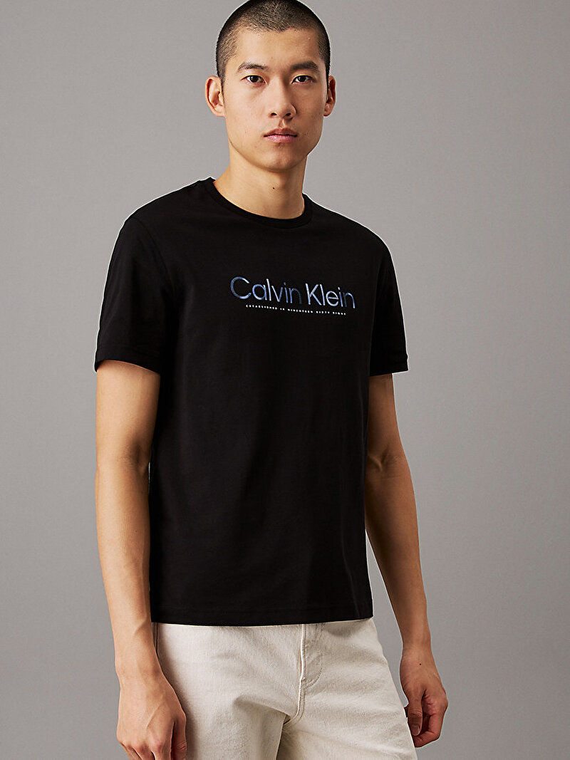 Erkek Satin Bonded Logo T-shirt