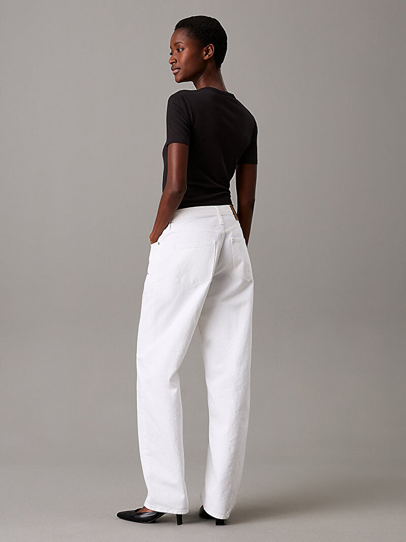 Calvin Klein Siyah Renkli Kadın Modal Rib Slim T-shirt