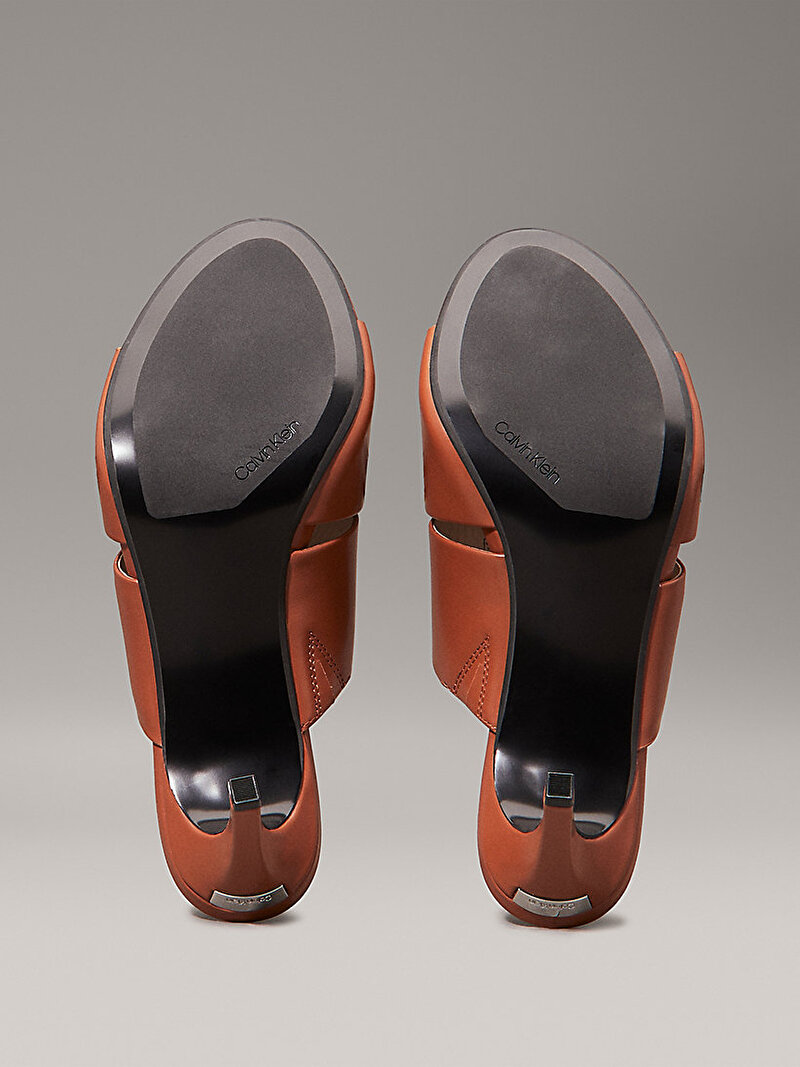 Calvin Klein Kahverengi Renkli Kadın Topuklu Terlik