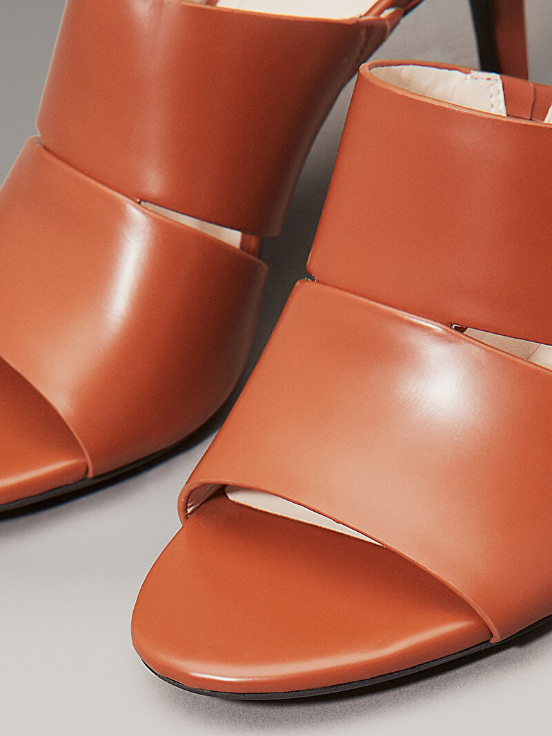 Calvin Klein Kahverengi Renkli Kadın Topuklu Terlik