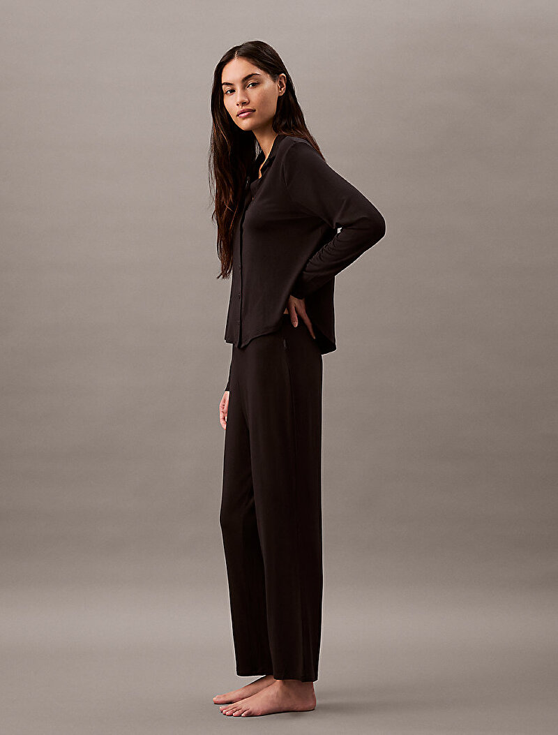 Calvin Klein Siyah Renkli Kadın Modal Stovepipe Eşofman Altı