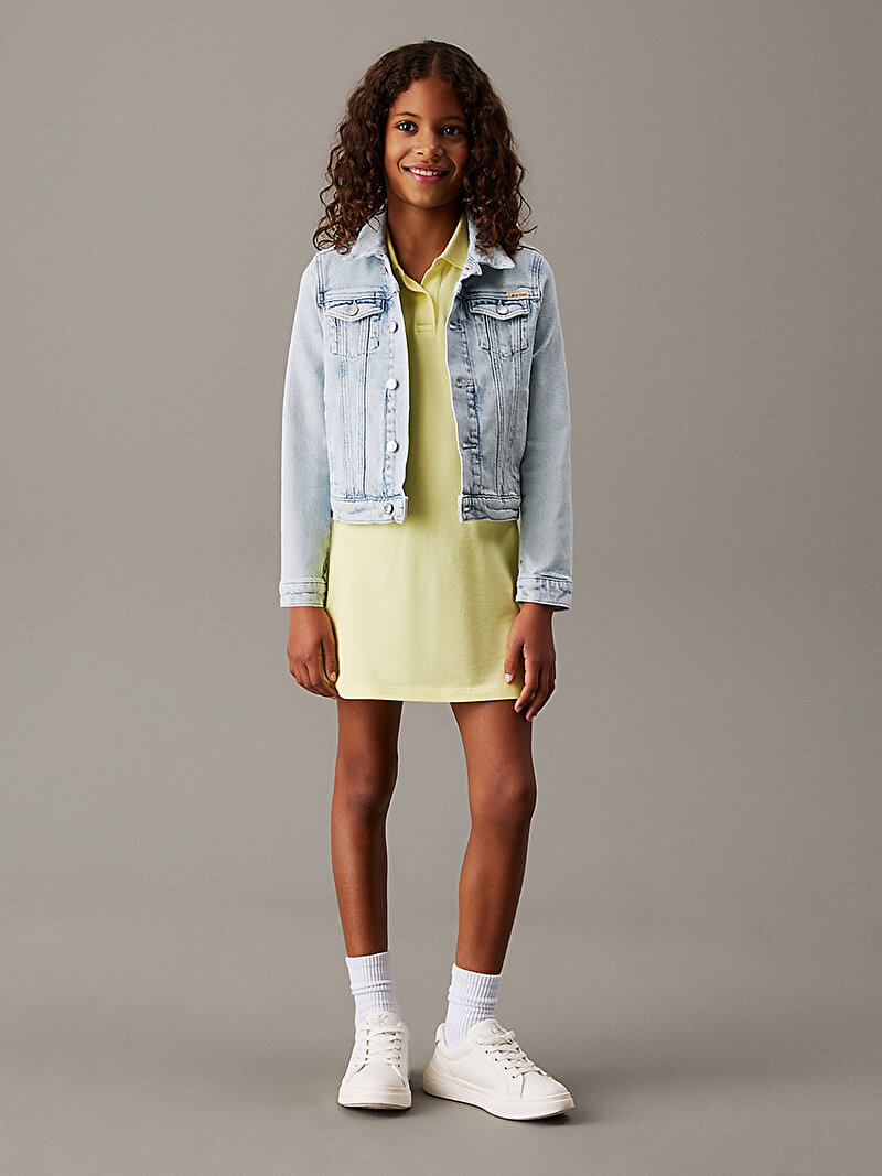 Calvin Klein Mavi Renkli Kız Çocuk Denim Trucker Ceket