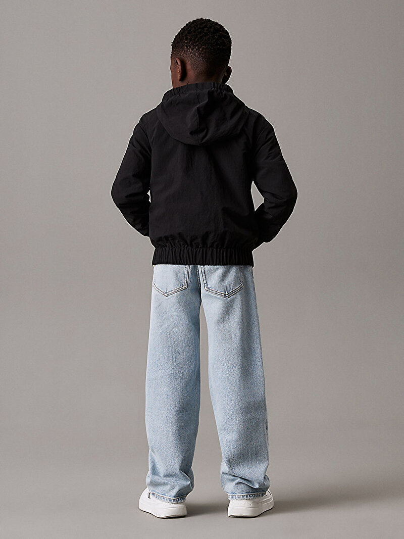 Calvin Klein Siyah Renkli Erkek Çocuk Essential Monologo Rüzgarlık Ceket