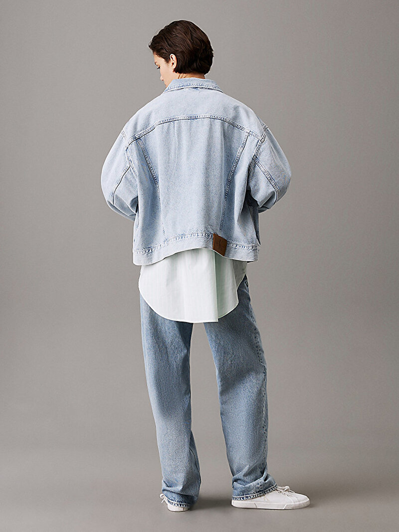 Calvin Klein Mavi Renkli Kadın Boxy Denim Ceket