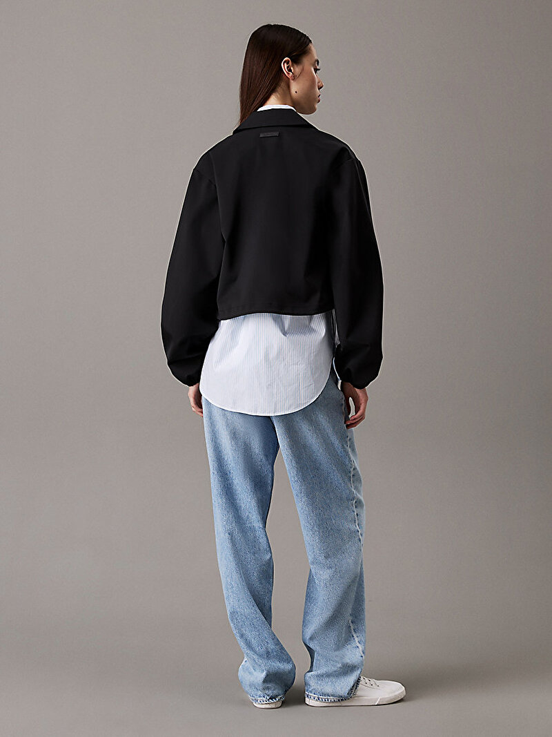 Calvin Klein Siyah Renkli Kadın Tech Fermuarlı Rüzgarlık Ceket