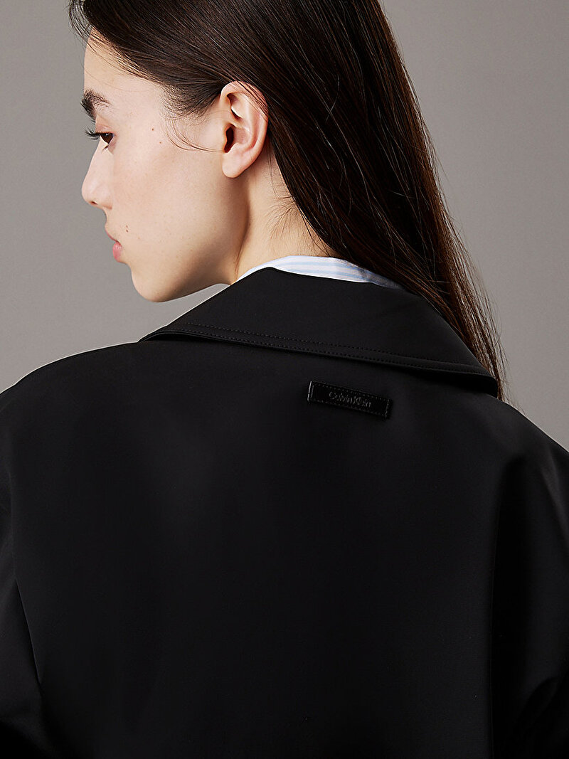 Calvin Klein Siyah Renkli Kadın Tech Fermuarlı Rüzgarlık Ceket