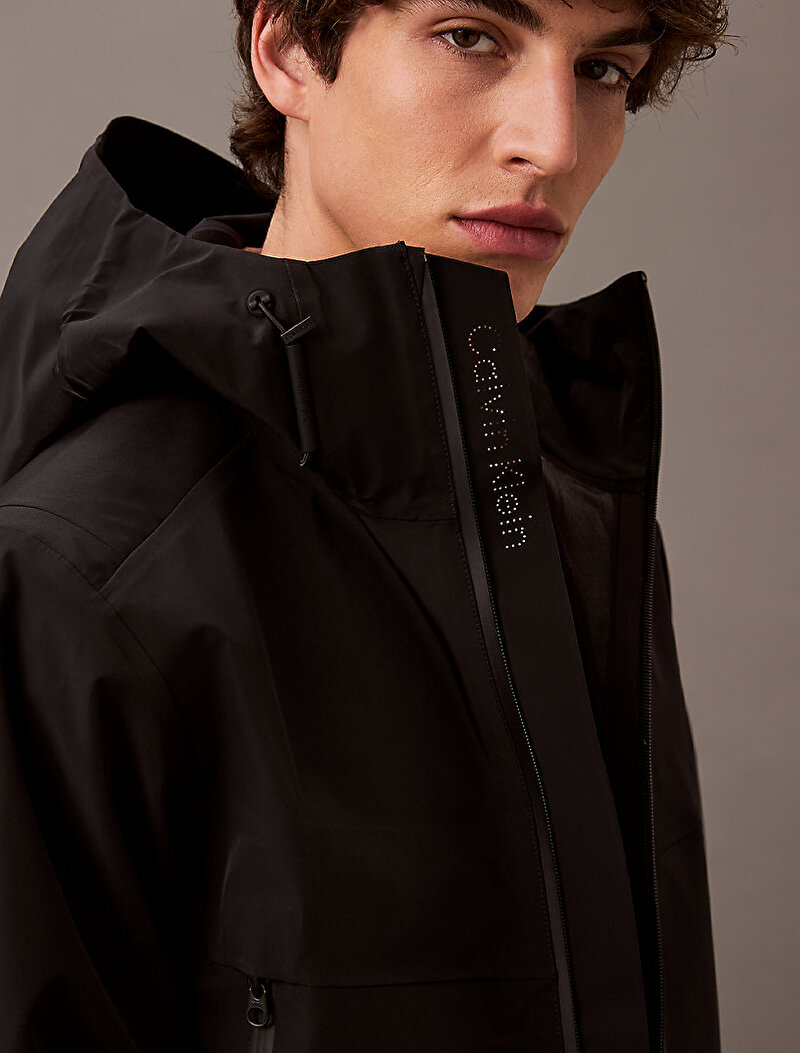 Calvin Klein Siyah Renkli Erkek LS 3L Tech Shell Rüzgarlık Ceket