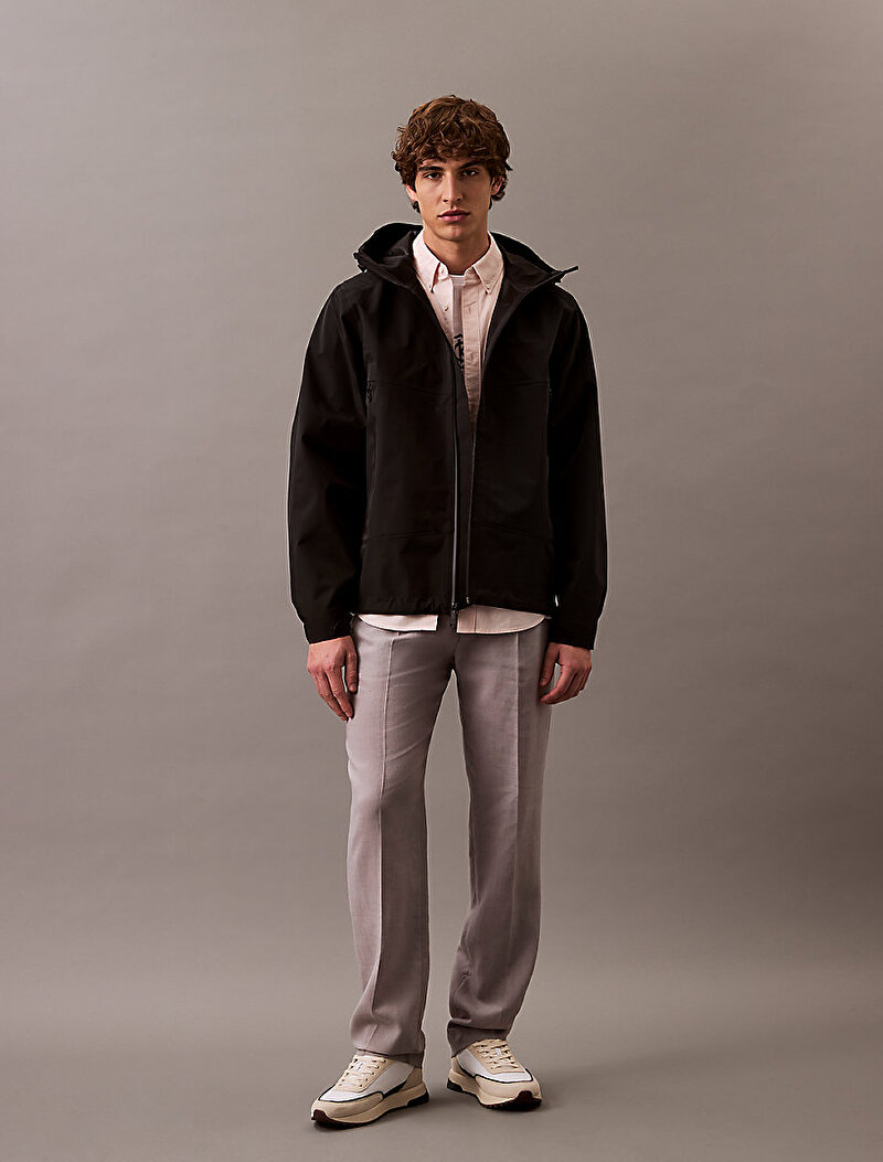 Calvin Klein Siyah Renkli Erkek LS 3L Tech Shell Rüzgarlık Ceket