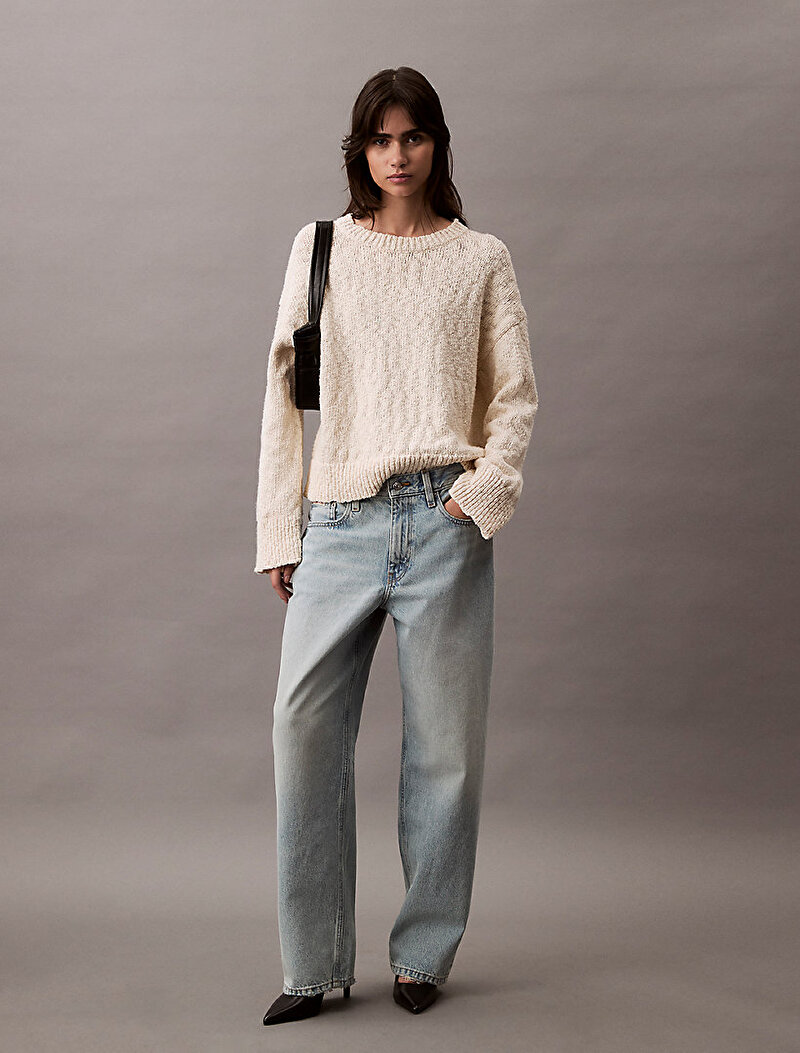 Calvin Klein Mavi Renkli Kadın 90s Loose Indigo Jean Pantolon