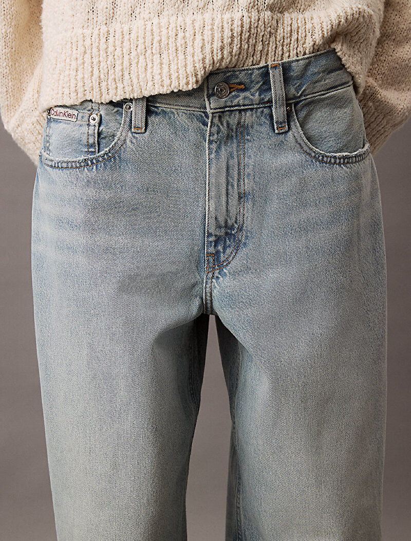 Calvin Klein Mavi Renkli Kadın 90s Loose Indigo Jean Pantolon
