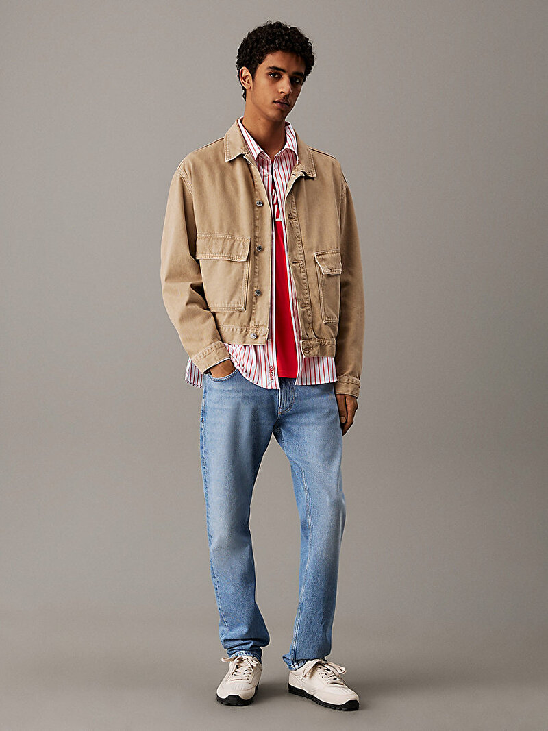 Calvin Klein Mavi Renkli Erkek Slim Straight Jean Pantolon