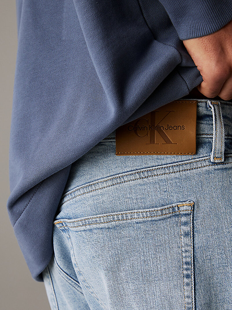 Calvin Klein Mavi Renkli Erkek Slim Taper Jean Pantolon