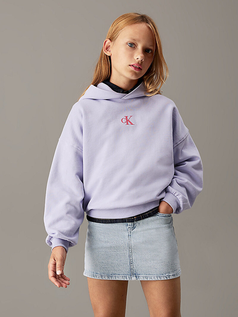 Kız Çocuk Flower Back Graphic Sweatshirt