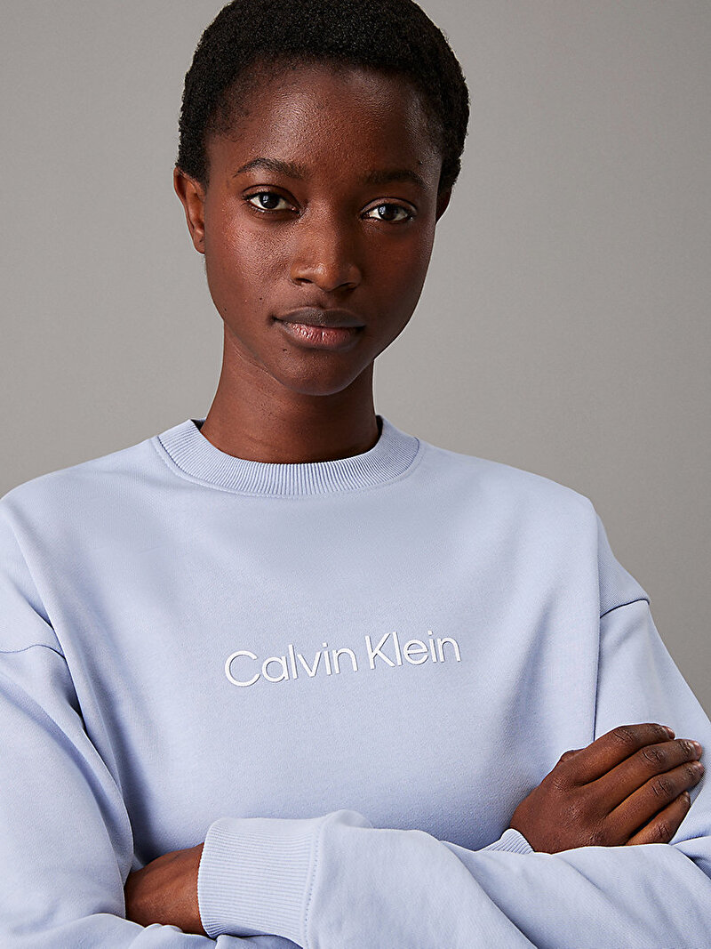 Calvin Klein Mavi Renkli Kadın Hero Logo Sweatshirt