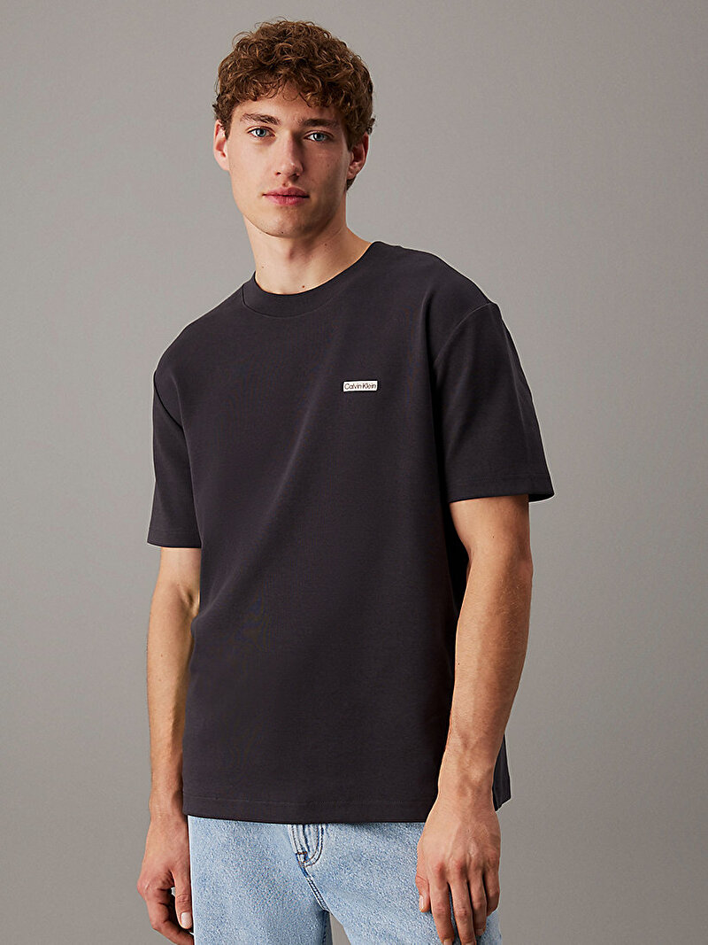 Calvin Klein Siyah Renkli Erkek Calvin Klein Label T-shirt
