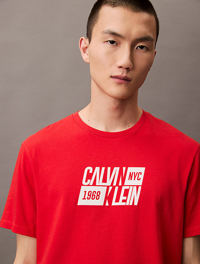 Calvin Klein Kırmızı Renkli Erkek Sport Logo Classic T-shirt