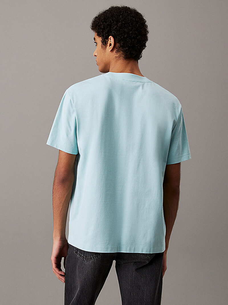 Calvin Klein Mavi Renkli Erkek CK Applique T-shirt