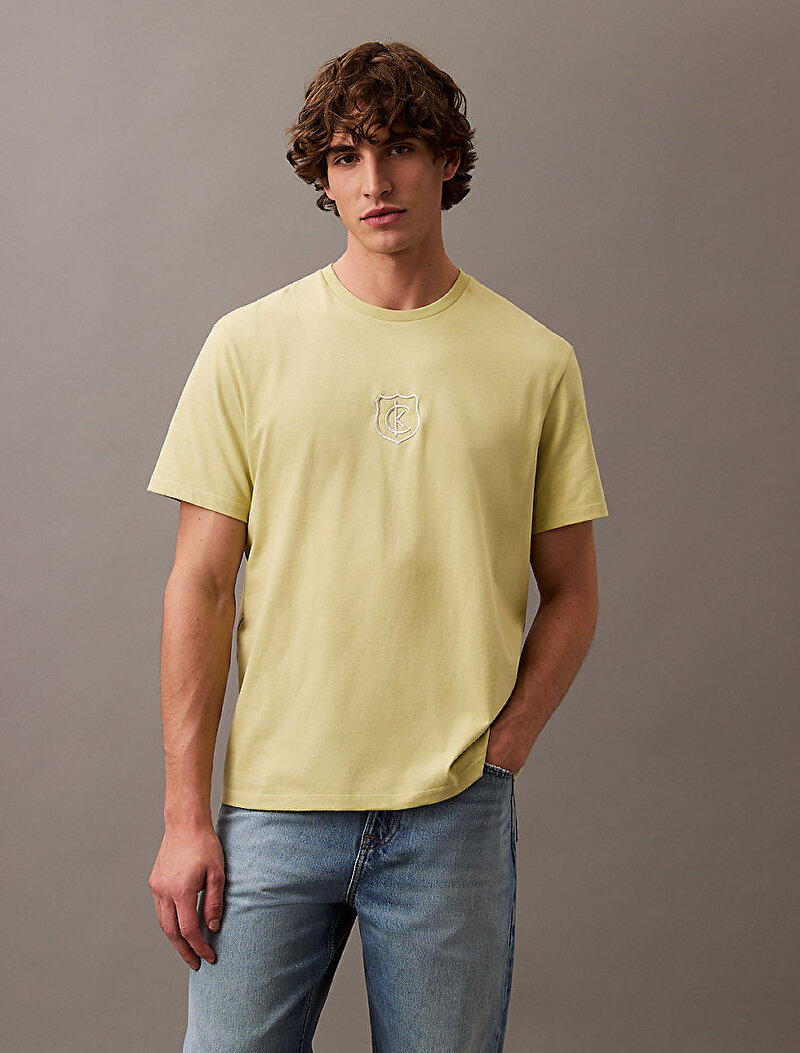 Calvin Klein Sarı Renkli Erkek CK T-shirt