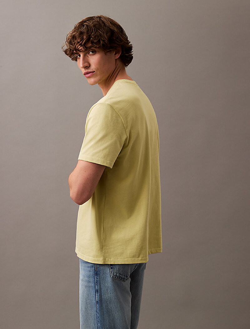 Calvin Klein Sarı Renkli Erkek CK T-shirt