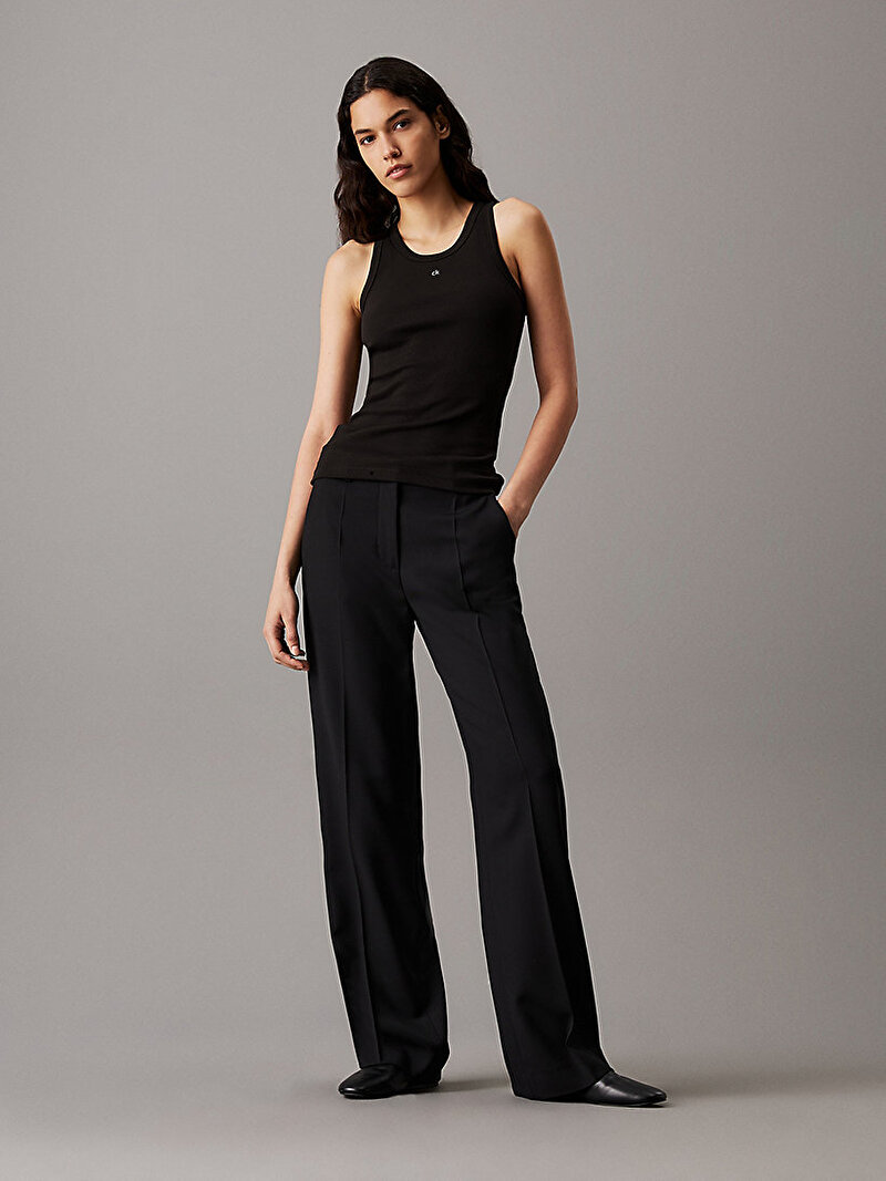 Calvin Klein Siyah Renkli Kadın CK Graphic Slim Tank Top