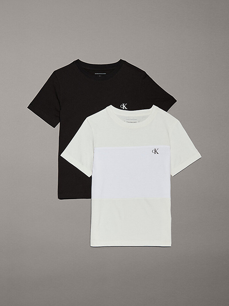 Calvin Klein Çok renkli Renkli Erkek Çocuk Color Block 2'Li Paket T-shirt Seti