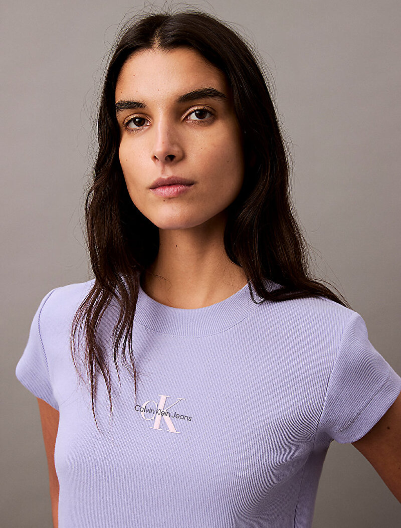 Calvin Klein Mor Renkli Kadın Monogram Baby T-shirt