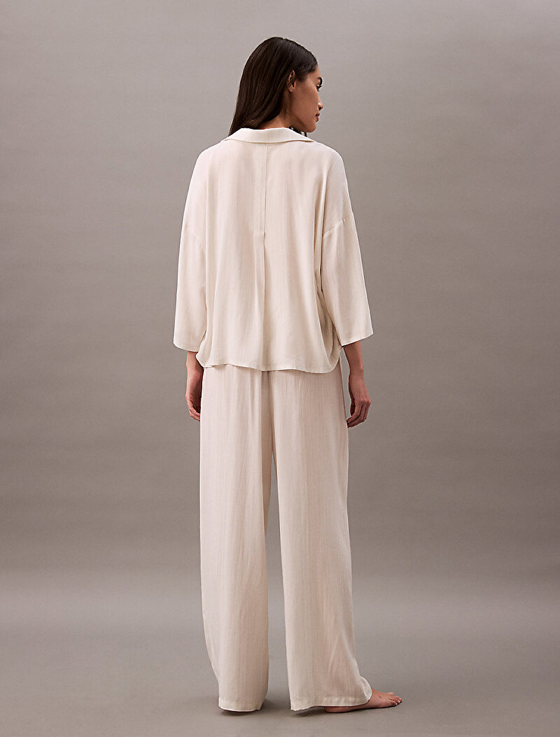 Calvin Klein Bej Renkli Kadın Viskoz Pantolon