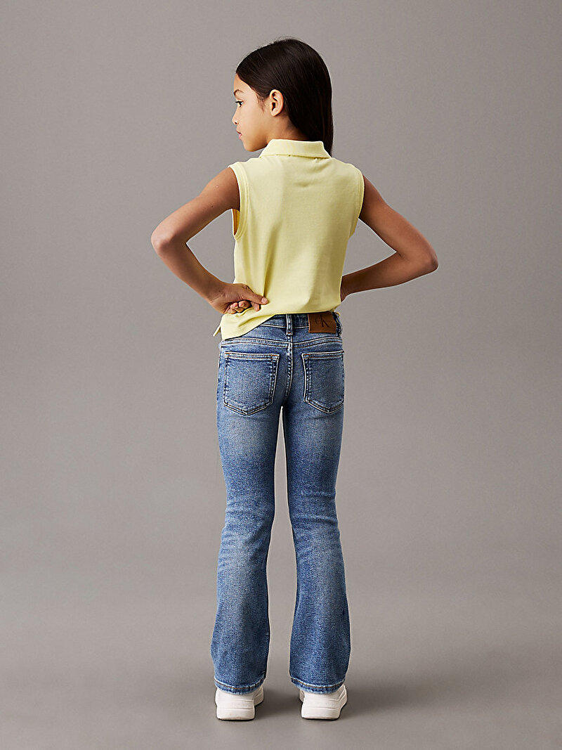 Calvin Klein Mavi Renkli Kız Çocuk Essential Flare Blue Jean Pantolon