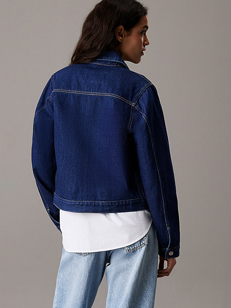 Calvin Klein Lacivert Renkli Kadın Clean Short Denim Ceket