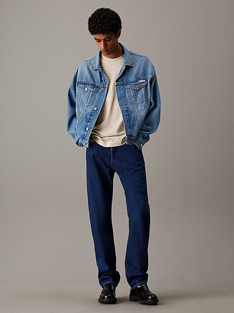 Calvin Klein Bej Renkli Erkek Bold Washed CK Applique T-shirt